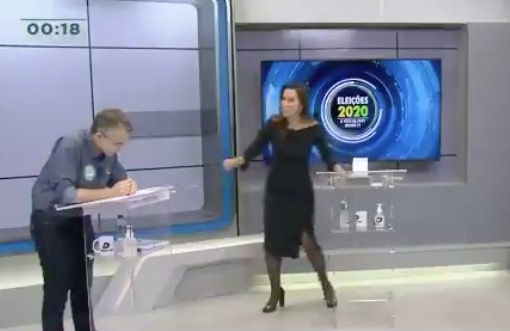 Vídeo: Candidato à reeleição sofre mal súbito durante debate ao vivo na TV