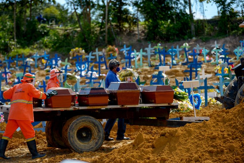Brasil registra 181 mil óbitos e quase 7 milhões de casos de covid-19
