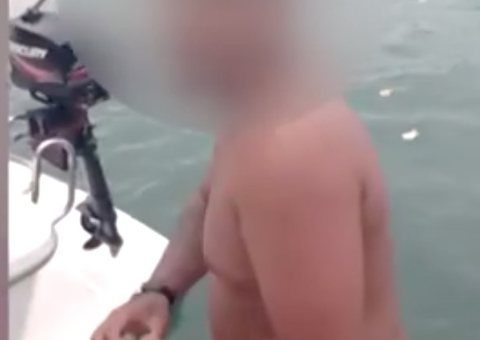 Em festa de luxo clandestina, participante ostenta e joga dinheiro no mar