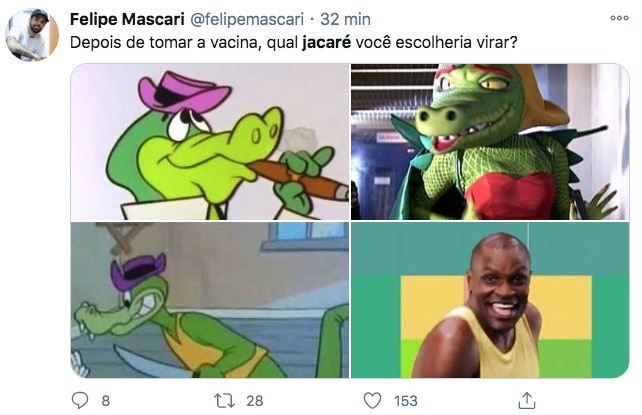 Web reage após Bolsonaro dizer que quem tomar vacina pode 'virar jacaré'