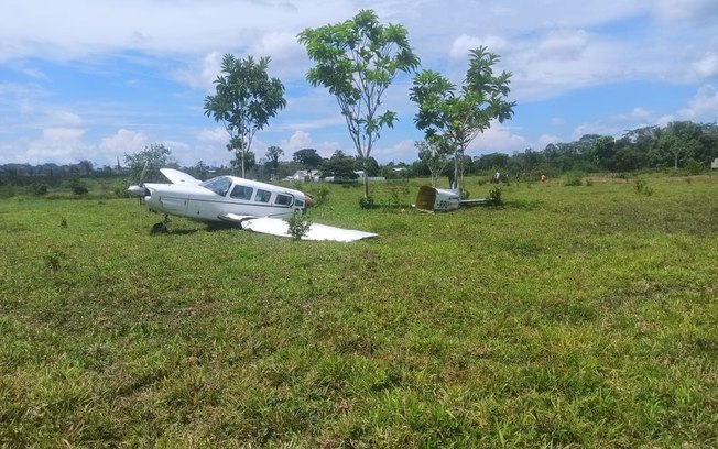 Avião parte ao meio após colidir com vaca 