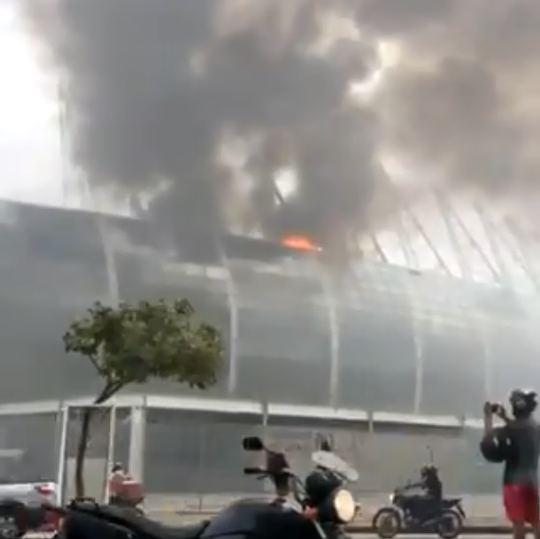 Incêndio atinge Arena Castelão, principal estádio de Fortaleza