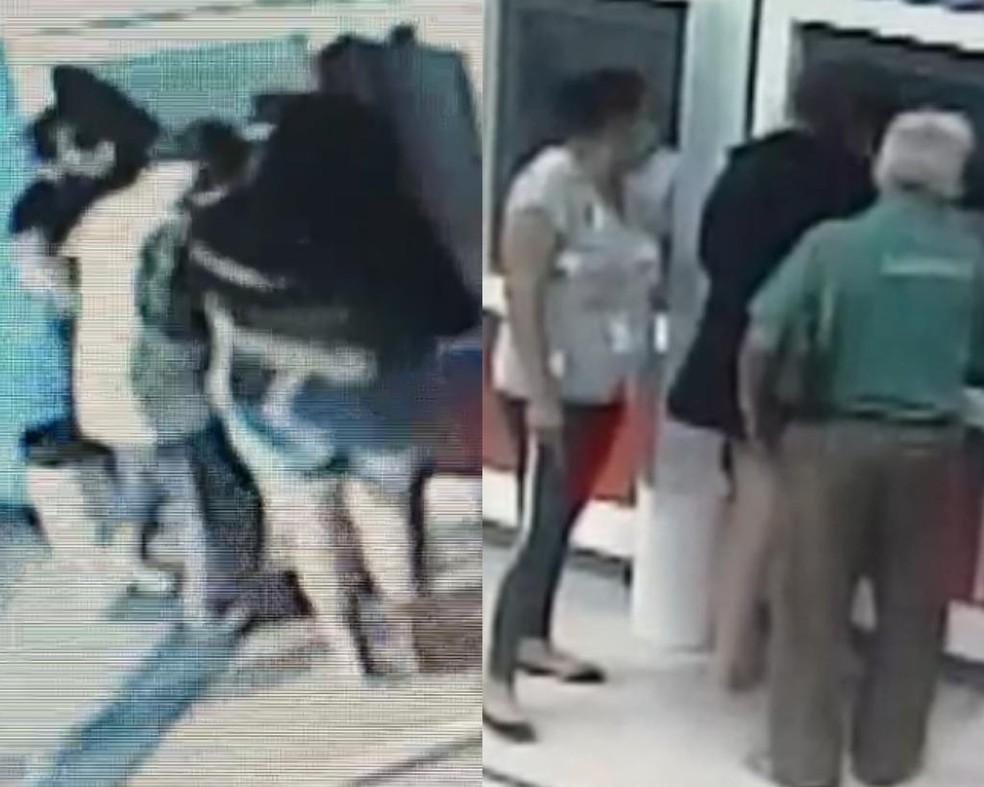 Novos vídeos mostram mulheres presas por dopar e roubar idosos em bancos