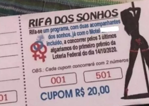 Rifa de programa sexual bomba na web e vira alvo de investigação da polícia