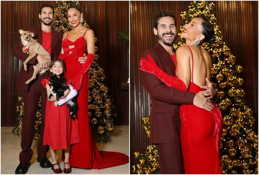 Sabrina Sato e Nicolas Prattes celebram Natal em família com Zoe