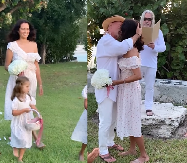 Bruce Willis renova casamento com a mulher Emma Heming