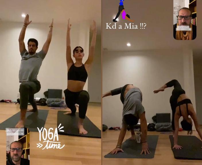 Casalzão! Bruna Marquezine e Enzo Celulari praticam yoga juntos 