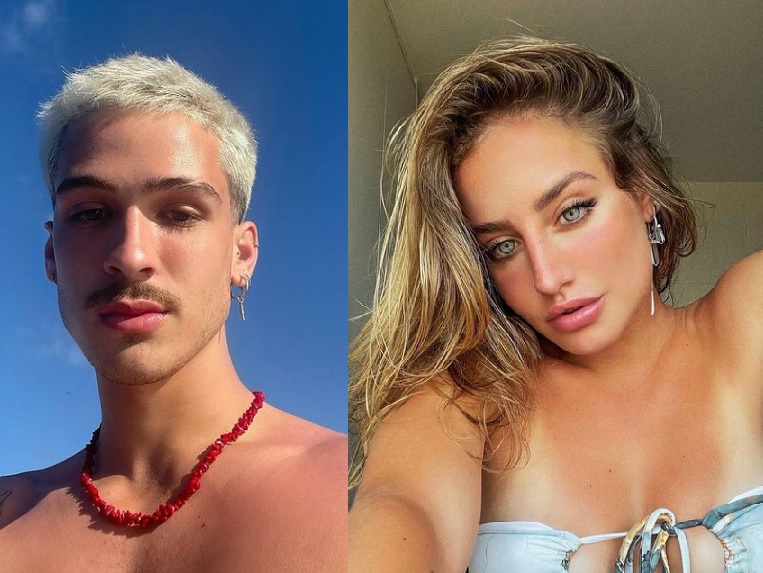 João Guilherme e Bruna Griphao trocam beijaço em festa; vídeo 