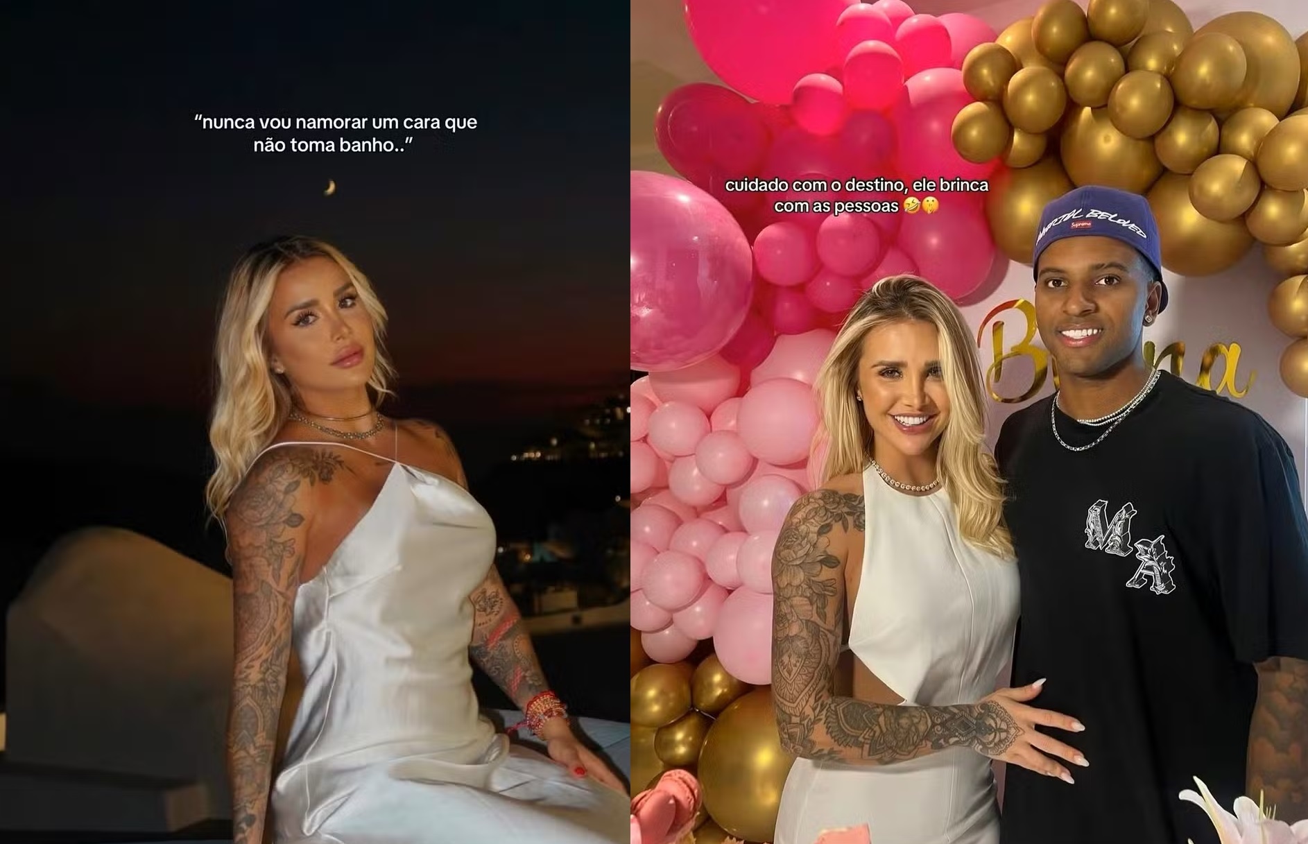 Namorada de Rodrygo, da Seleção, diz que o jogador não toma banho