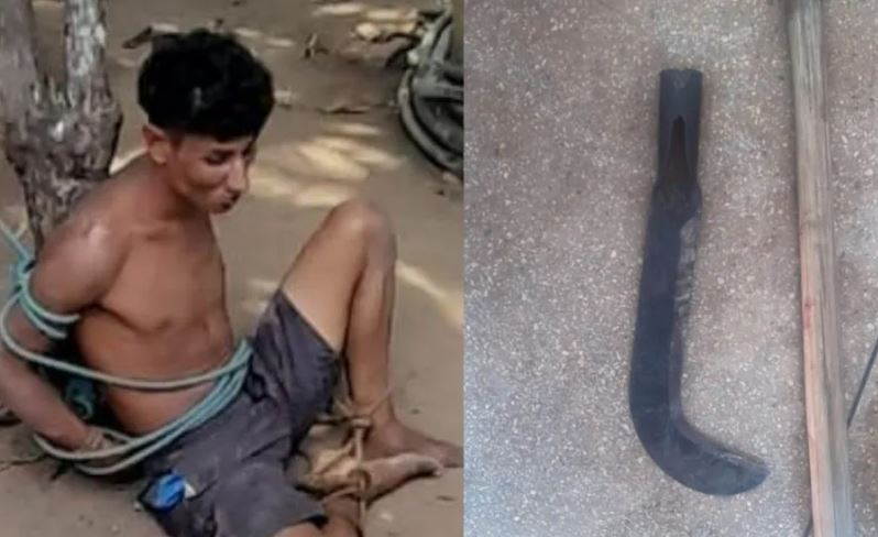 Homem "surta" e decepa mão de idoso com foice