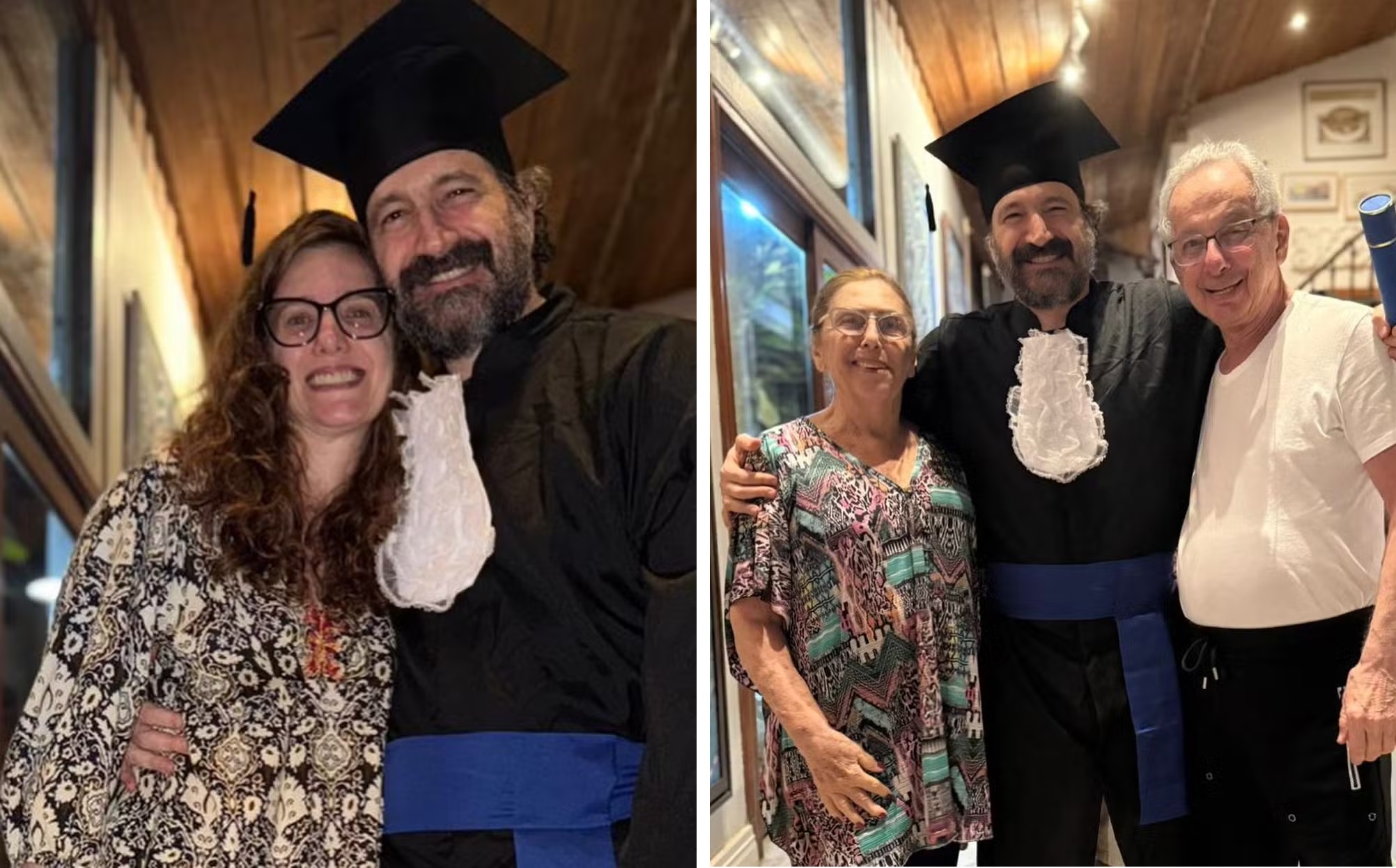 Caco Ciocler se forma em Biologia aos 53 anos e comemora