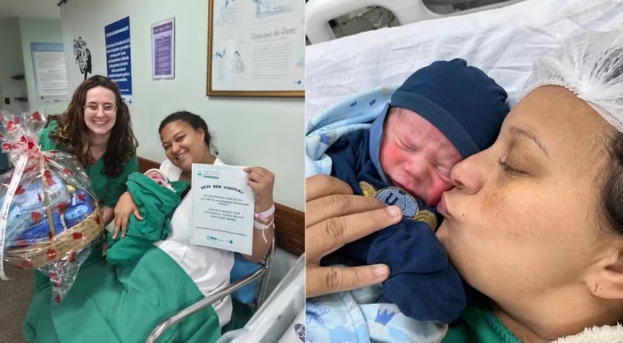 Primeiros minutos de 2026: dois bebês nascem quase ao mesmo tempo no Rio