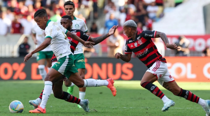 Com gol de joia, Palmeiras empata com Flamengo no Maracanã