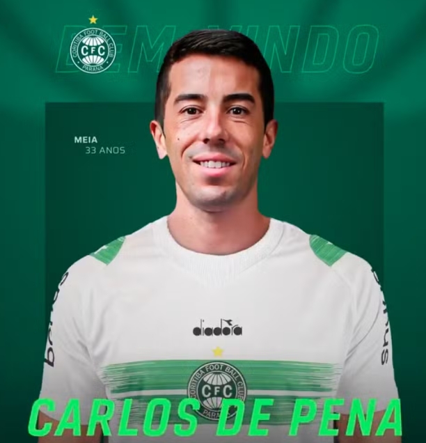Coritiba anuncia o meia uruguaio De Pena como reforço para Série B
