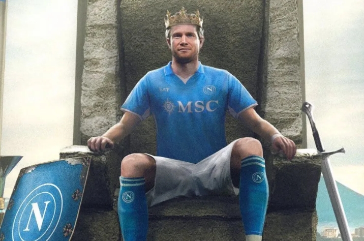 Napoli anuncia a contratação de Kevin De Bruyne: 'O Rei Kev está aqui'