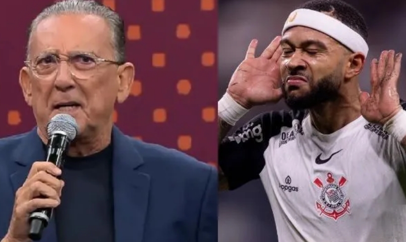 Galvão Bueno reage a lance de Memphis e detona: 'Bobão'