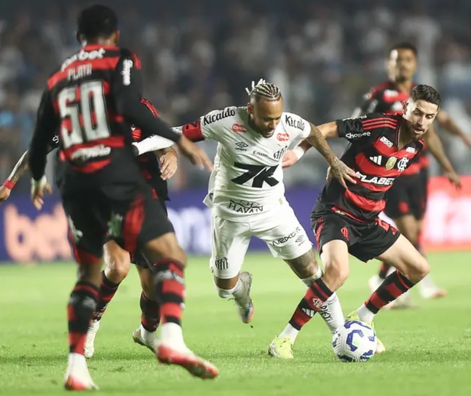 Neymar decide no fim, Santos bate o Flamengo e ganha fôlego contra o Z-4