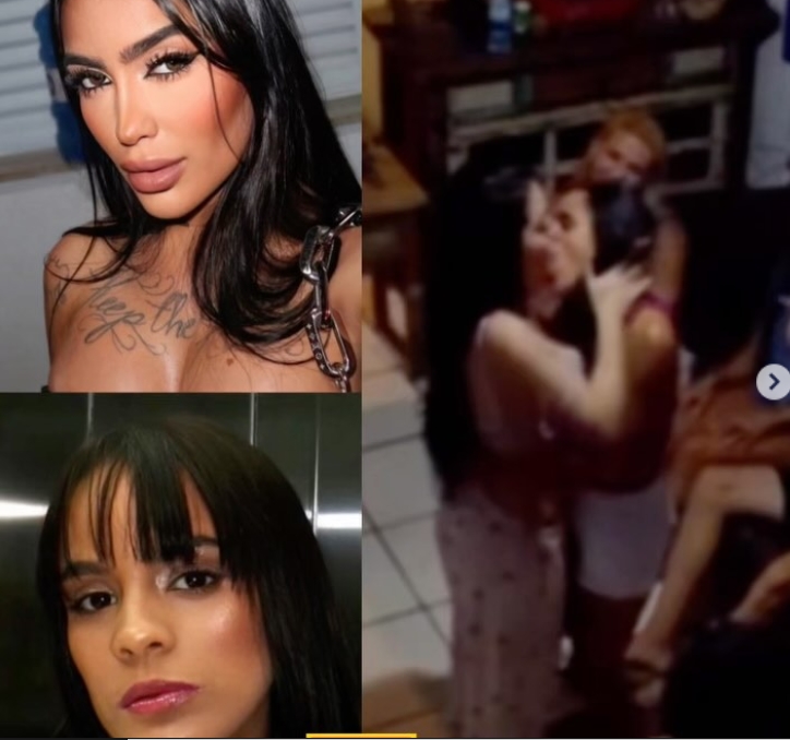 Casada com Dynho Alves, MC Mirella beija famosa em festa