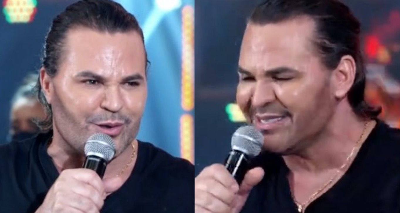 Aparência de Eduardo Costa no Domingão repercute na web: 'mais assustador'