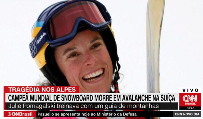 Campeã mundial de snowboard morre em avalanche