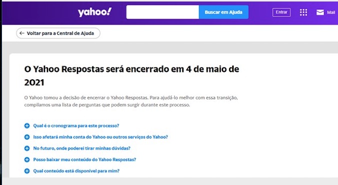 Após 16 anos, Yahoo Respostas é desativado