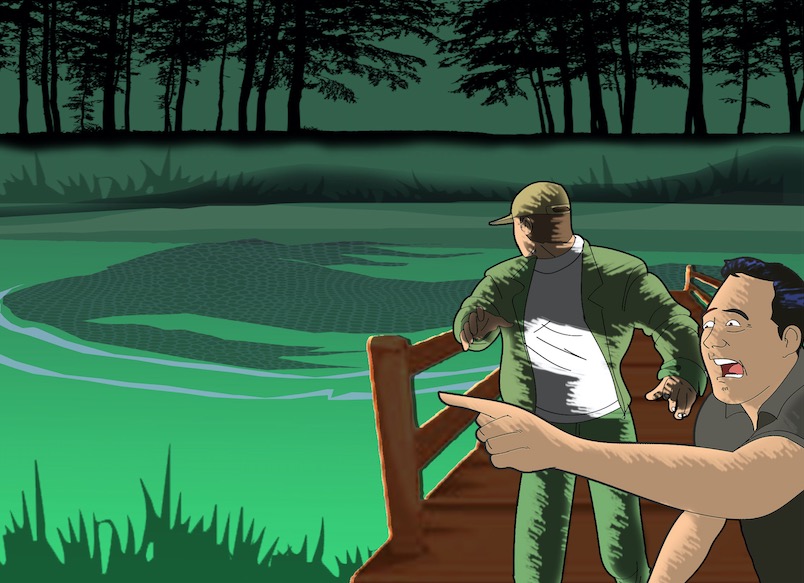 Funcionários filmam criatura estranha boiando em rio na Flórida