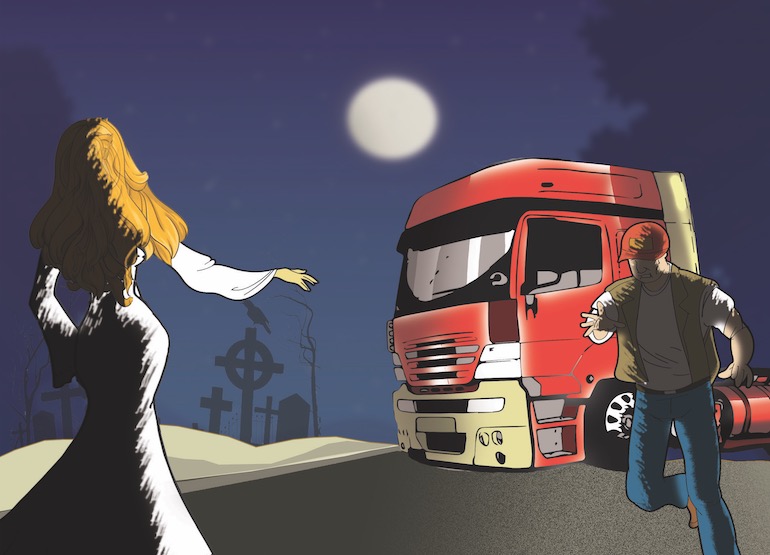 A lenda da bela mulher da estrada