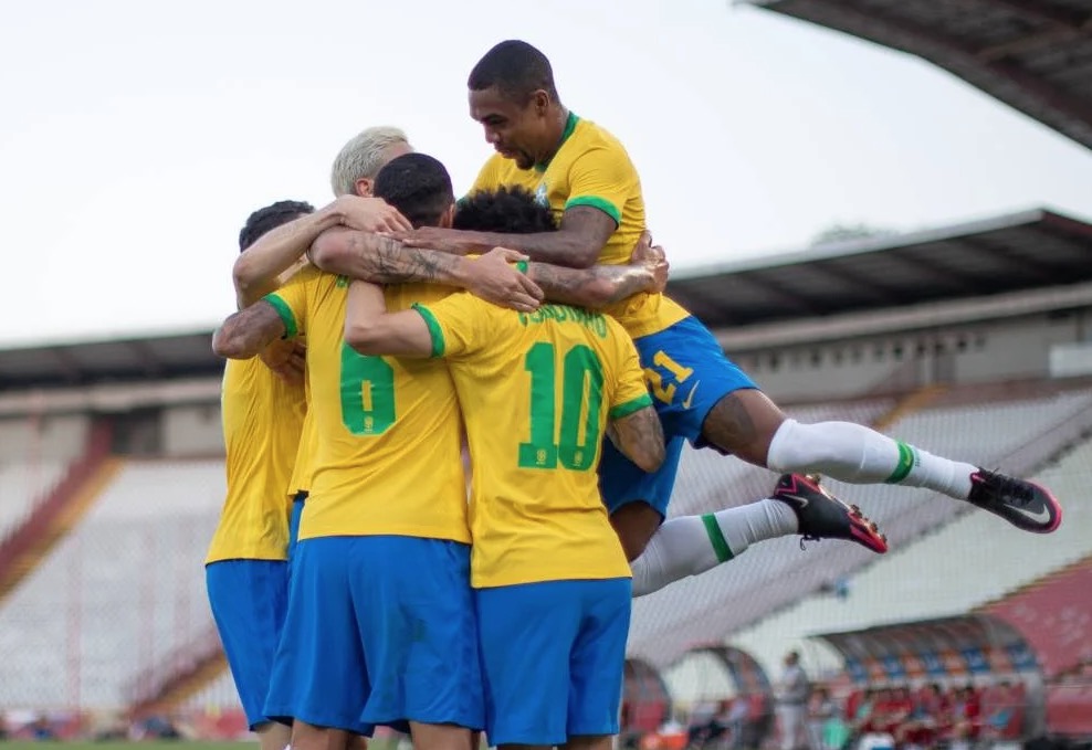 Pedro marca duas vezes e Seleção Olímpica vence amistoso contra Sérvia