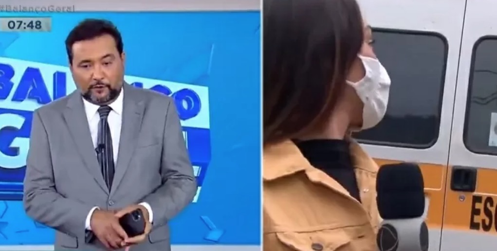 Geraldo Luís salva repórter de atropelamento ao vivo; veja