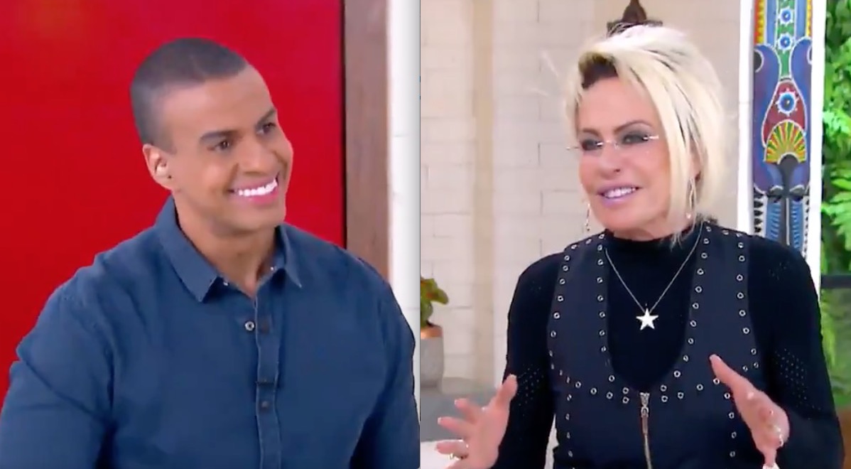 Ana Maria Braga dá ‘cantada’ em repórter e deixa Thiago Oliveira sem graça
