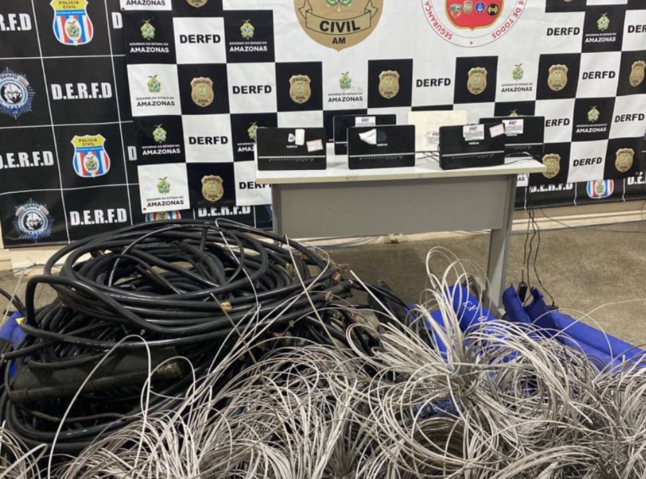 Empresário é preso após furtar cabos de internet e telefone em Manaus