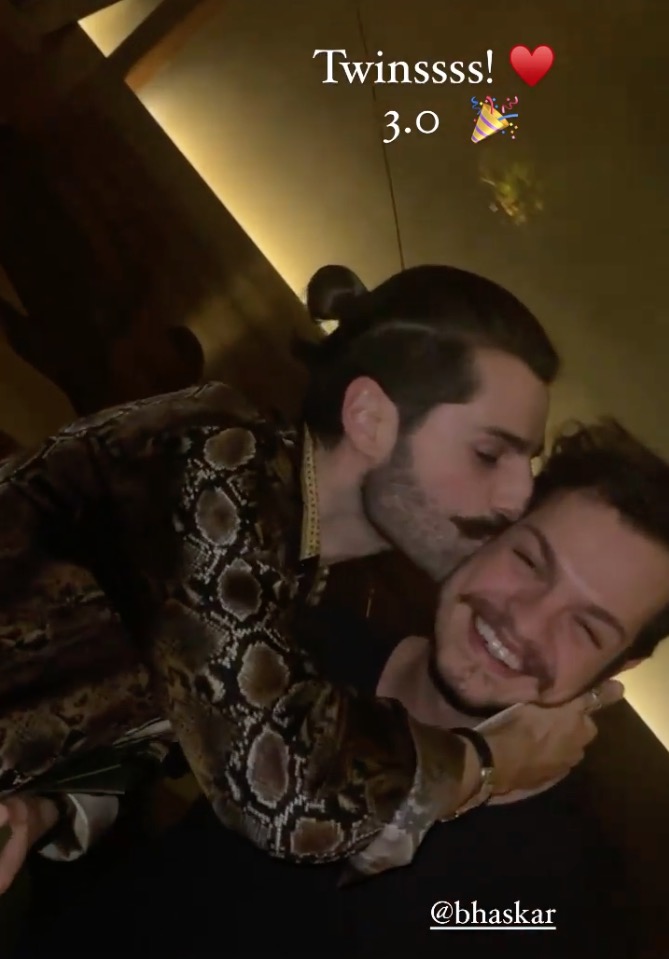 Alok e irmão gêmeo comemoram aniversário de 30 anos 