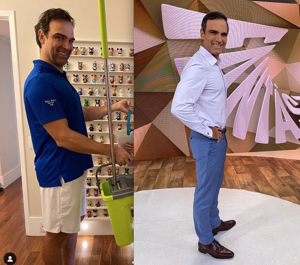 Tadeu Schmidt ‘pira’ ao perder 10 kg; veja antes e depois