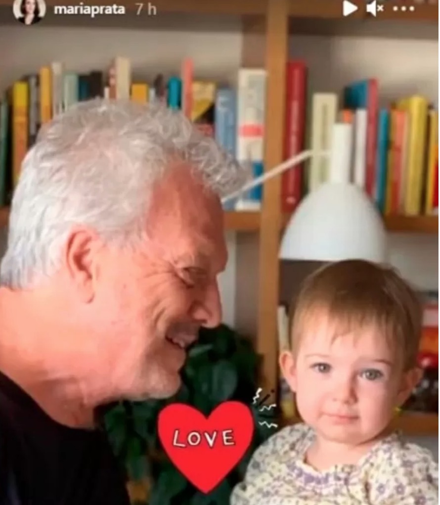 Pedro Bial aparece em foto rara com filha de 1 ano