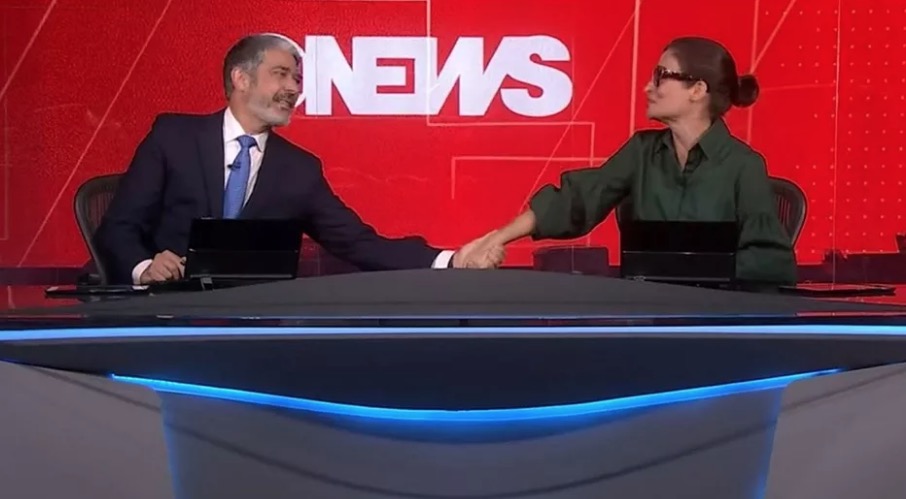 William Bonner e Renata Vasconcellos se emocionam no Jornal Nacional; vídeo