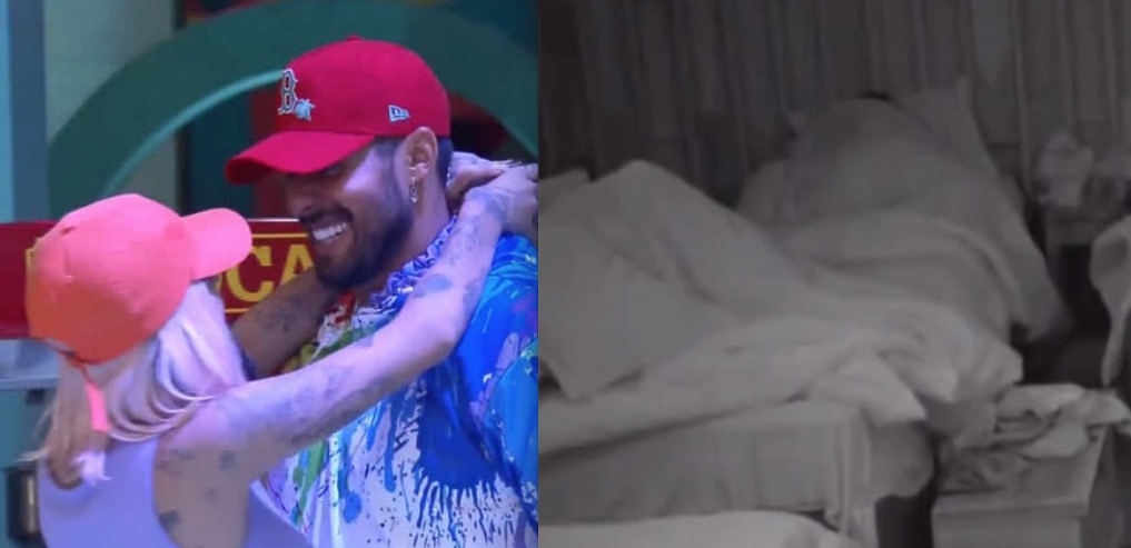 Lary Bottino e Bil movimentam edredom e internautas apontam masturbação