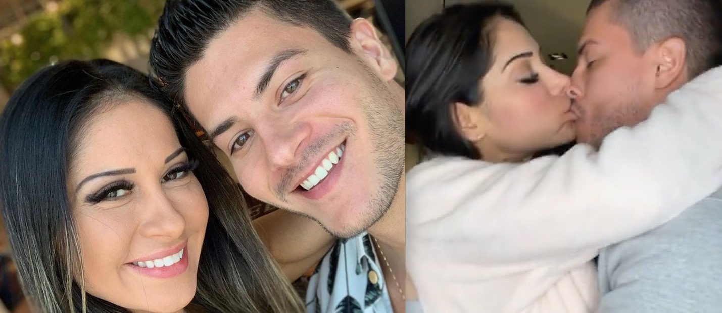 Mayra Cardi e Arthur Aguiar anunciam reconciliação em vídeo com beijão