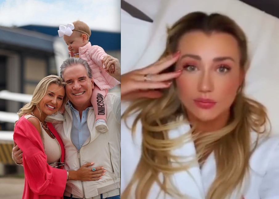 Mulher de Justus reclama após dormir um fim de semana com filha: 'exausta'