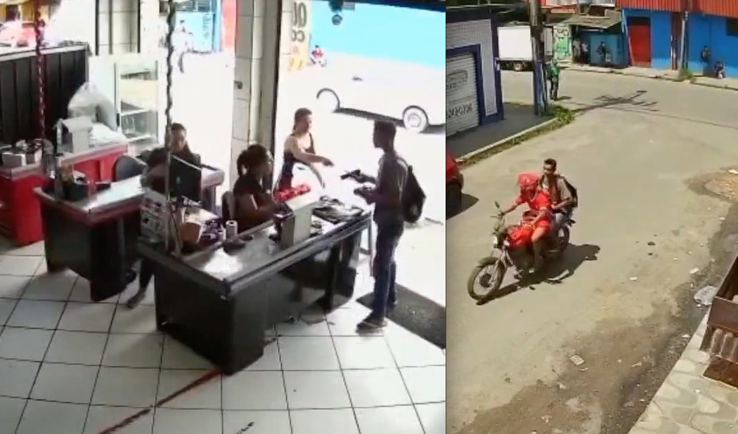 Câmeras flagram assalto em açougue na zona norte de Manaus