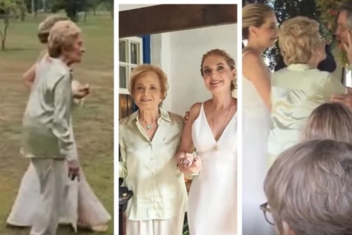 Glória Menezes realiza sonho de Tarcísio Meira em casamento da filha 