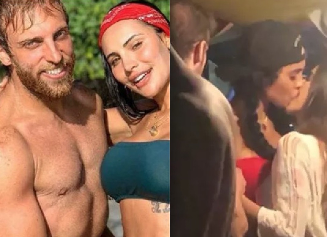 Aline Mineiro é vista dando beijão em mulher ao lado de Léo Lins; Vídeo 