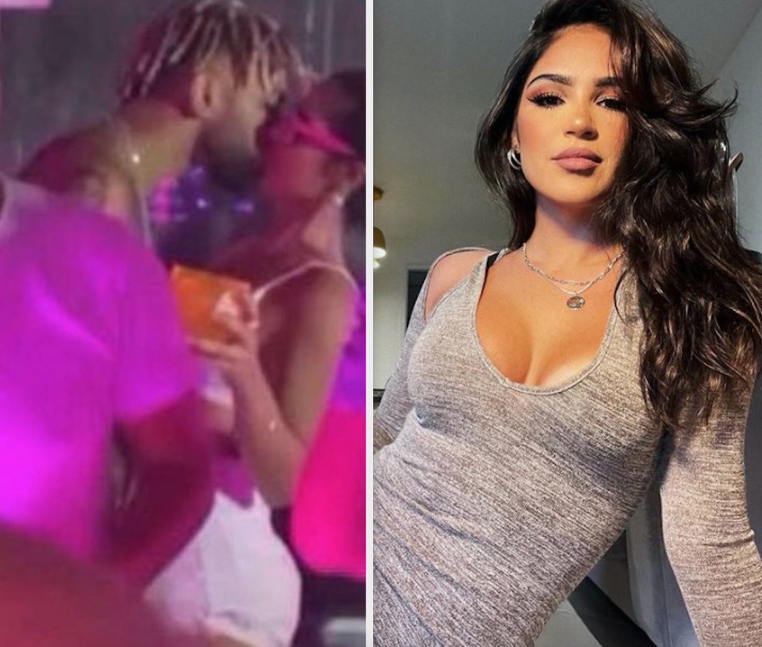 Gabigol é flagrado aos beijos com irmã de atriz no Réveillon 