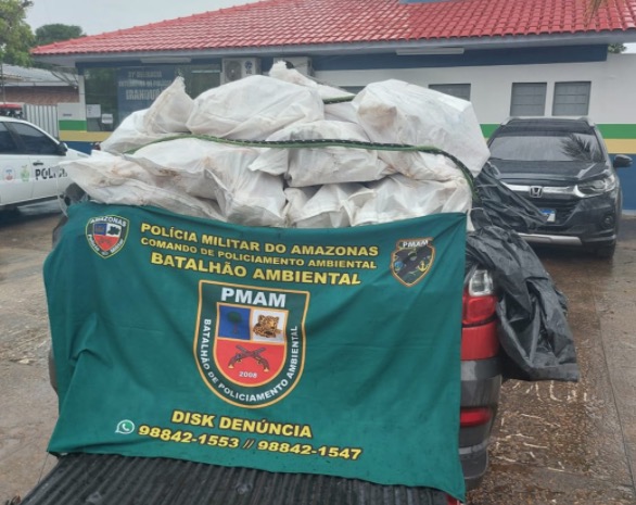 Polícia Militar apreende pescado ilegal na rodovia AM 070
