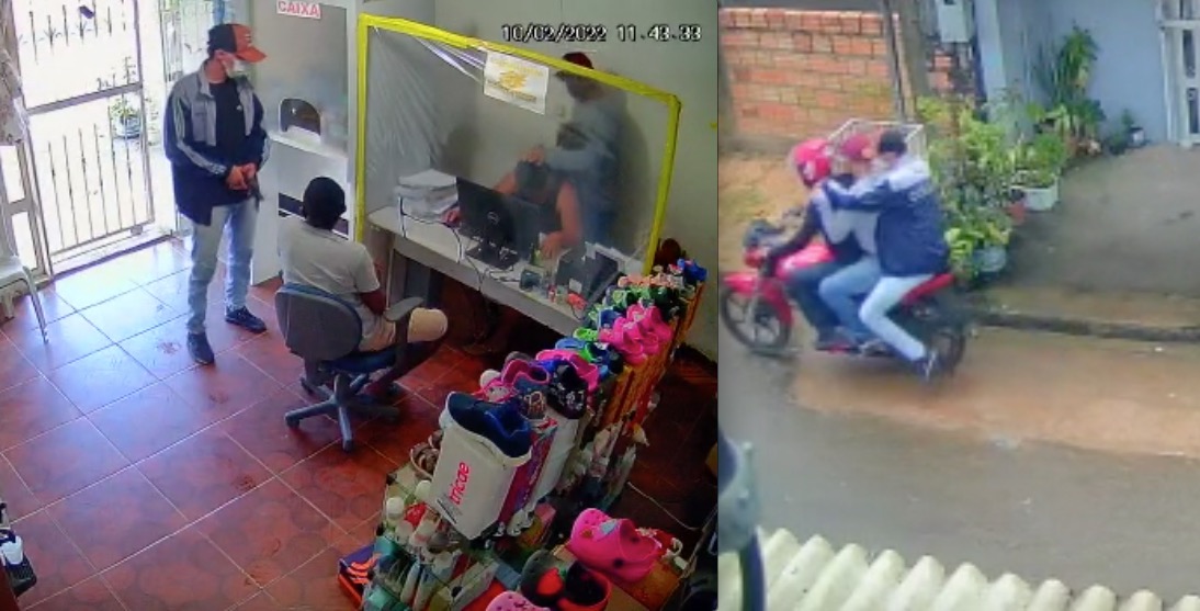 Trio rouba R$ 10 mil de agência bancária no Amazonas, vídeos