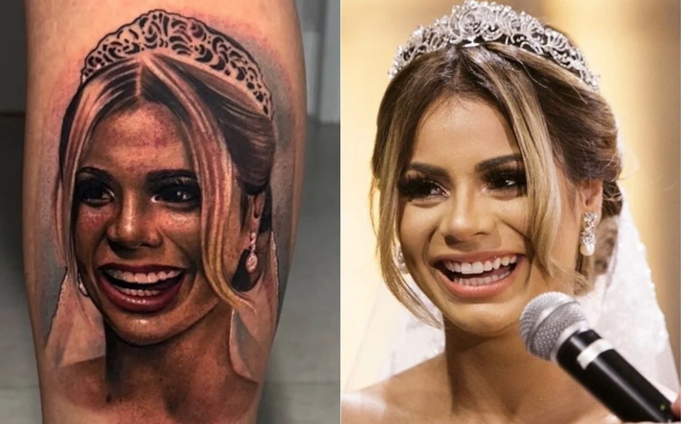 MC Guimê tatua rosto de Lexa e vira piada na internet: ‘Horrível’