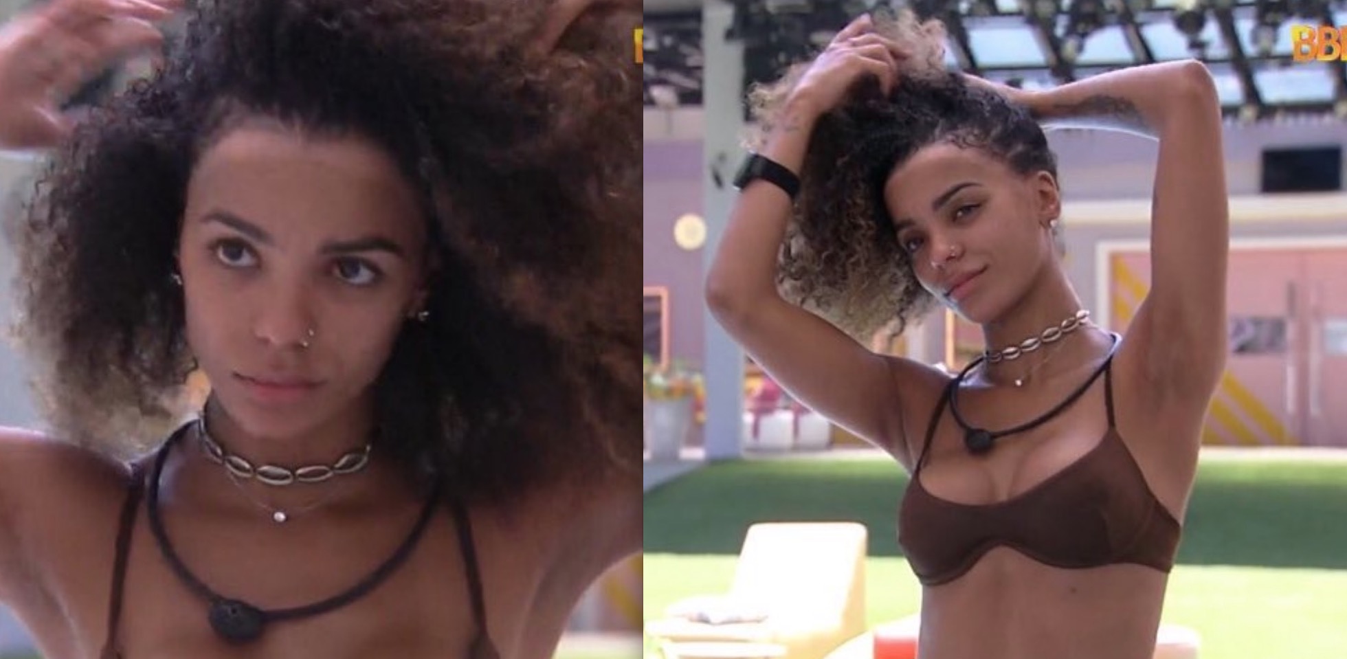 BBB22: Brunna exibe cabelo natural pela primeira vez no reality