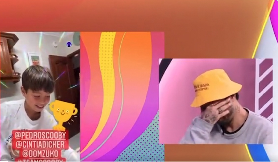 Scooby chora ao ver vídeo do filho pedindo para não eliminarem o pai do BBB