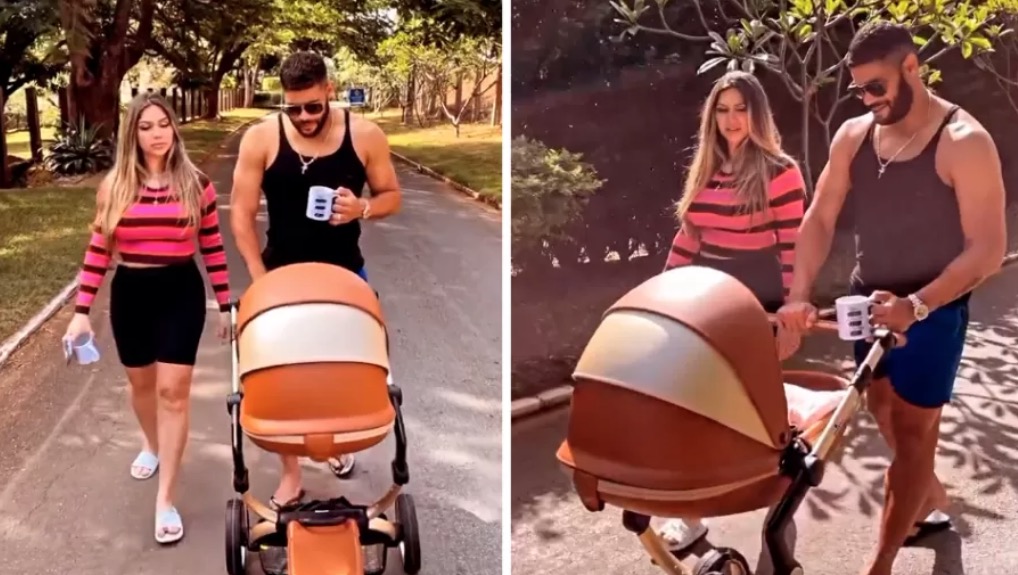 Hulk chama atenção ao aparecer com carrinho de bebê de R$ 22 mil 