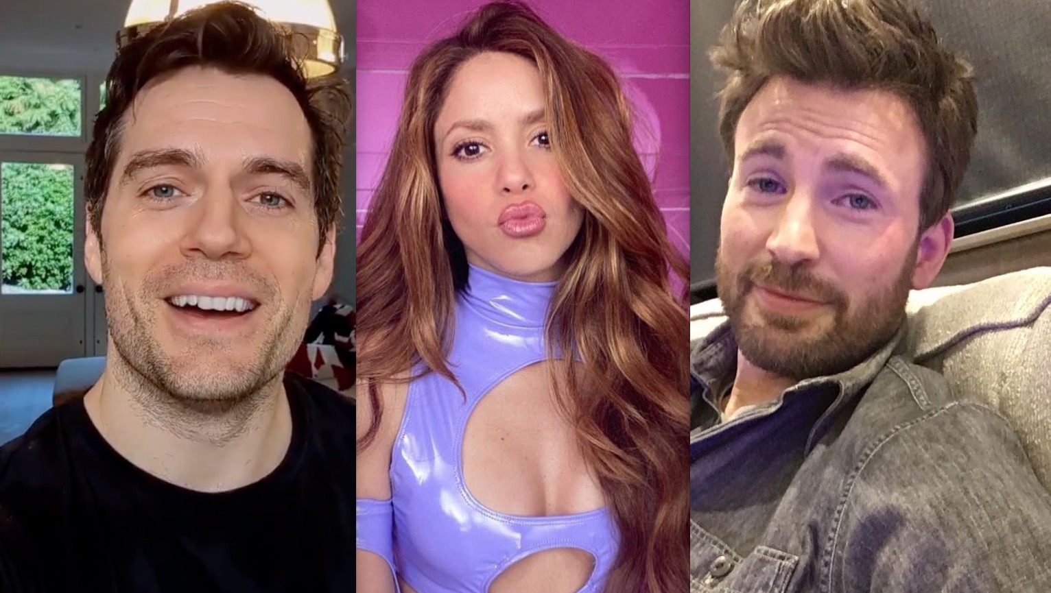 Shakira passa a seguir Chris Evans e Henry Cavill após se separar de Piqué 