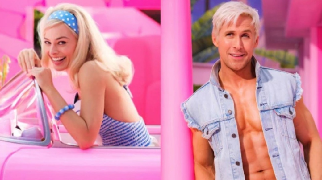 Margot Robbie e Ryan Gosling aparecem como Barbie e Ken em bastidores; veja